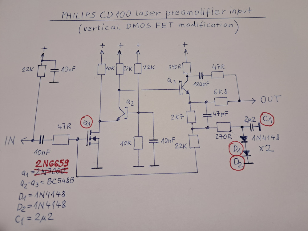 Philips CD100 2N6659 V-MOSPOWER FET input schema.jpg