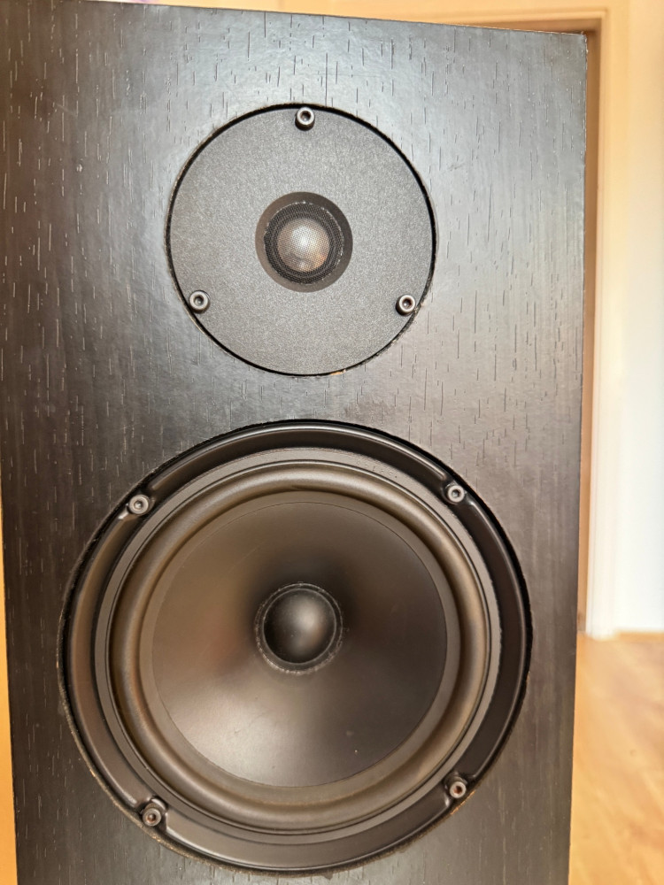 Az első hangszóró szemből közelről